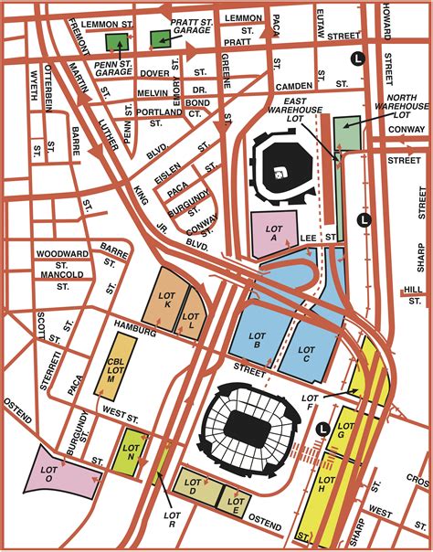 baltimore orioles parking map